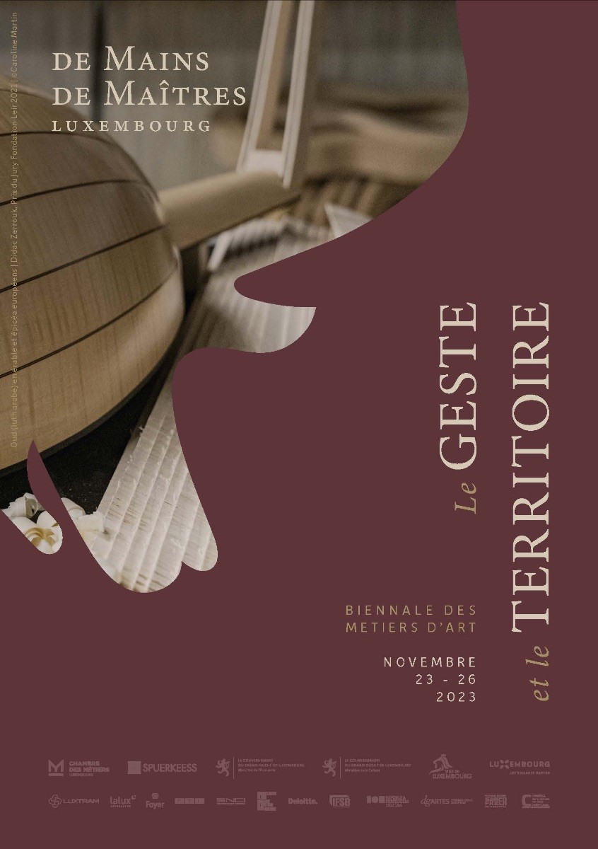 Affiche Bienna des Metiers d'Art 2023 ( Des mains de maîtres)