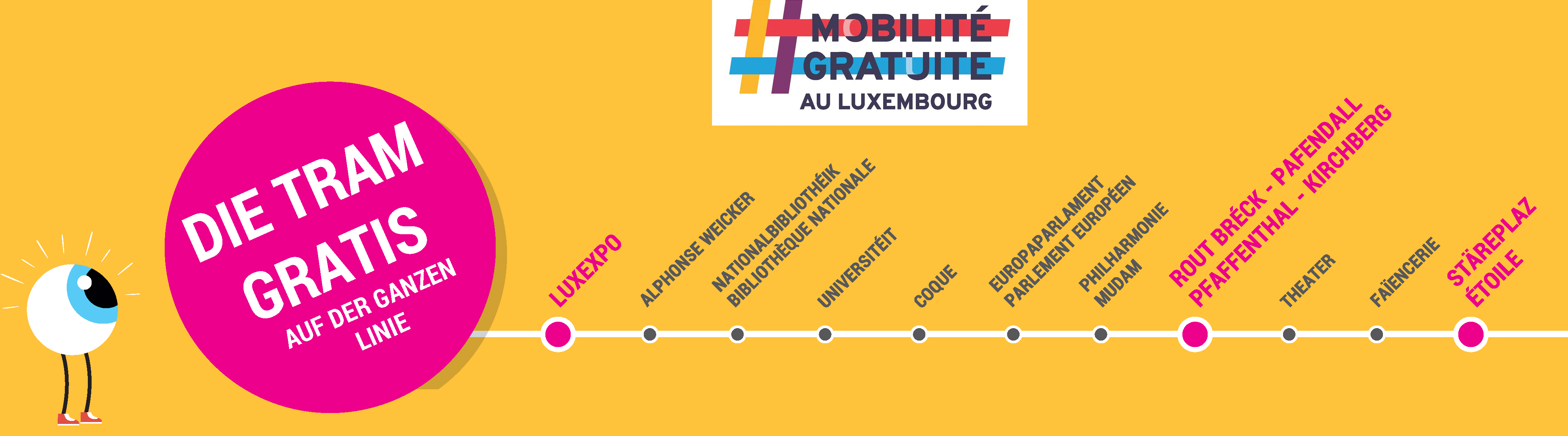 die tram gratis auf der ganzen linieMARS 20MOBILITE GRATUITE
